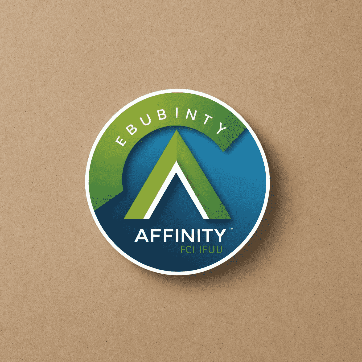 Affinity FCU logo featuring modern, sleek design with blue and green elements